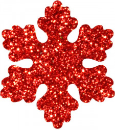 Снежинка из пенофлекса Облачко 180 мм., красный, ПромЕлка (CO-180RED)
