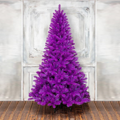 Искусственная елка Искристая 240 см., фиолетовая, мягкая хвоя, ЕлкиТорг (154240)