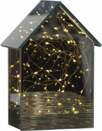 Светильник декоративный Зеркальный дом MIRROR HOUSE 14х20 см., 20 LED ламп, на батарейках, Star Trading (062-84)