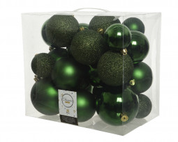 Набор пластиковых шаров Эллада 26 шт., зеленый, Kaemingk (020603)