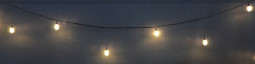 Ретро гирлянда Ламполайт 10 м., 220V, 20 ламп теплого белого свечения, черный провод, соединяемая, Rich LED (RL-i10*0.2-20S14-B/WW)
