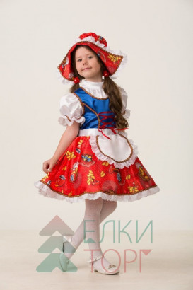 Карнавальный костюм Красная шапочка сказочная рост 116-122 см., размер 30 (5205-30)