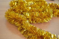 Мишура цвет золото, диаметр 50 мм., длина 2 м., ЕлкиТорг (M50gold)