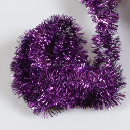 Мишура цвет фиолетовый, диаметр 50 мм., длина 2 м., ЕлкиТорг (M50purp)