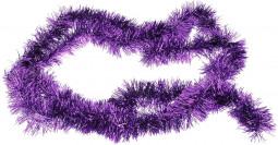 Мишура цвет фиолетовый, диаметр 50 мм., длина 2 м., ЕлкиТорг (M50purp)