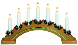 Рождественская горка-светильник ВЕРА, 7 LED свечей, коричневое дерево, высота 23 см., Svetlitsa (16-151-06)