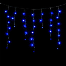 Светодиодная бахрома 3,1*0,5 м, 220V., 150 синих LED ламп, соединяемая, черный ПВХ, Beauty Led (PIL150-11-2B)