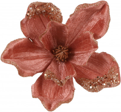 Цветок Магнолия Прекрасная розовая 20*23 см, на клипсе, House of seasons (83898)