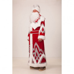 Карнавальный костюм Дед Мороз Вышивка серебро размер 54-56 (328-54-56 ) 
