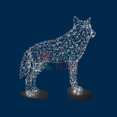 Светодиодная фигура Волк Premium 1,9 м., серебряный, Conso (OL337i11)