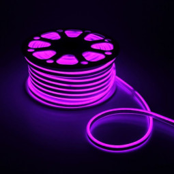 Неон гибкий двухсторонний 16*9 мм., 24V, розовые LED лампы 120 шт на 1 м, бухта 50 м, Beauty Led (LC