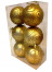 Набор шаров Ривьера - 8 см., цвет - золото, кол-во 6 шт., пластик (521961) в Екатеринбурге