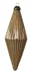 Набор стеклянных сосулек Палермо в бронзе, h-8 см., 2 шт., Kaemingk (030079/1)