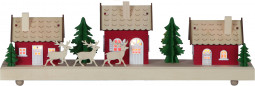 Декорация рождественская VILLAGE 15х44 см., 3 LED лампы, на батарейках, таймер, Star Trading (270-72)