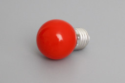 Светодиодная лампа для Белт-лайта красная, 45 мм., 2Вт, Е27, 220В, Teamprof (TPF-B-E27-G45-2W-R)