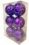 Набор шаров Ривьера - 8 см., цвет - фиолетовый, кол-во 6 шт., пластик (521787) в Екатеринбурге