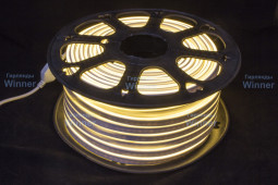 Гибкий Неон двухсторонний 7*15 мм., теплые белые LED лампы 120 шт на 1 м, бухта 50 м, Winner (052.50.15.120WW)  