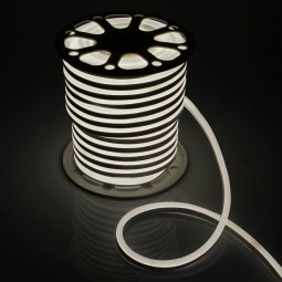 Неон гибкий односторонний Neon-Light 15*25 мм., 220V, белые LED лампы 120 шт на 1 м, бухта 50 м, Bea