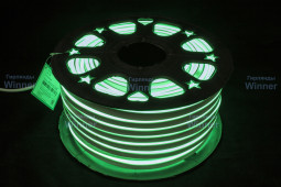 Гибкий Неон двухсторонний 7*15 мм., зеленые LED лампы 120 шт на 1 м, бухта 50 м, Winner (052.50.15.120G)