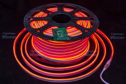 Гибкий Неон двухсторонний 7*15 мм., красные LED лампы 120 шт на 1 м, бухта 50 м, Winner (052.50.15.120R)