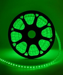 Неон торцевой 14*10 мм., 220V, зеленые LED лампы 100 шт на 1 м, бухта 50 м, Beauty Led (LCT-2G)