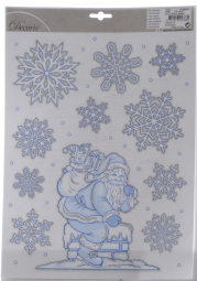 Наклейки для декорирования Зимушка-зима – Дед Мороз 41*29 см., Kaemingk (461467/1)