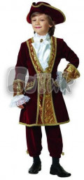 Карнавальный костюм Вельможа, рост 128-134, размер 32, бордо (901-32)