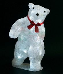 Светодиодная фигура Медведь 36 см., 24V, 40 холодных белых LED ламп, Beauty Led (AS40A-2W)