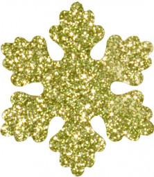 Снежинка из пенофлекса Облачко 100 мм., золото, ПромЕлка (CO-100GOLD)