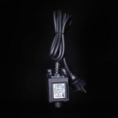 Трансформатор 9,6W. для силиконовых нитей, 24В., до 200 LED, провод черный каучук, IP65, Beauty Led (EA10-200L)