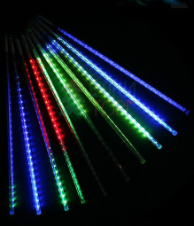 Гирлянда Тающие сосульки 10*0.5 м., 24V., 480 RGB LED ламп, коннектор, черный ПВХ, Beauty Led (CCL480-10-1RGB)