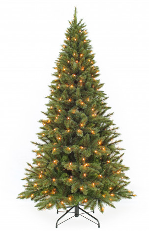 Ель Лесная Красавица стройная 120 см., 88 LED ламп, леска+пвх, Triumph Tree (73061)