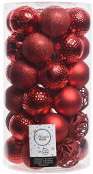 Набор пластиковых шаров Королевский 60 мм, красный, 37 шт, Kaemingk (020802)