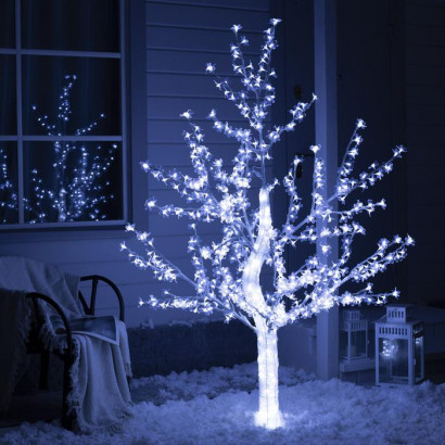 Светодиодное дерево Акриловое 1.8 м., 768 холодных LED, пост.свечение, 220 В, Luazon Lighting (2317314)