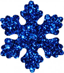Снежинка из пенофлекса Облачко 140 мм., синий, ПромЕлка (CO-140BLUE)