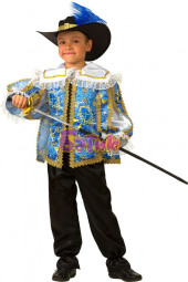 Карнавальный костюм Мушкетер сказочный рост 128, размер 34 (5212-34)