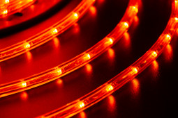 Дюралайт светодиодный 2-х проводной, диаметр 10 мм., 220В, оранжевые LED лампы 30 шт на 1 м., бухта 100 м., статика, Teamprof (TPF-DL-2WH-100-10mm-240-O)