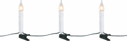 Светодиодная гирлянда в форме свечи 13.1 м., 220 V., 30 LED ламп теплого свечения, зеленый ПВХ, Kaemingk (490779)