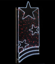 Консоль светодиодная Праздник, 72*180 см., красные LED лампы, прозрачный силикон, Beauty Led (SKL1-2B)