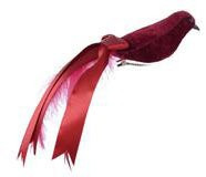 Елочное украшение Райская птица 6*24*4,5 см., бордовый, Kaemingk (702867/2)