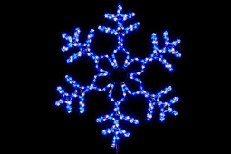 Светодиодная снежинка 60 см.,сине-белый, Winner (7110-60WB)