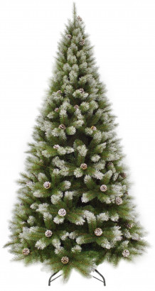 Сосна Женева заснеженная с шишками 185 см., ЛЕСКА, Triumph Tree (73118)