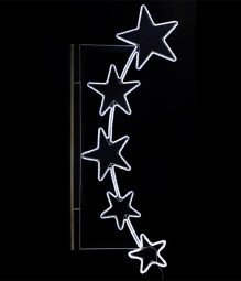 Светодиодная консоль Пять звезд, 90*200 см.,холодные белые LED лампы, прозрачный силикон, Beauty Led (SKL4-220W) 