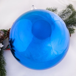 Пластиковый шар 100 мм., синий глянец., 1 шт., Snowmen (ЕК0414)
