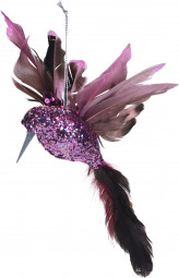 Украшение на елку Королевское колибри 23 см., розовый, Koopman (HC4503210/4)